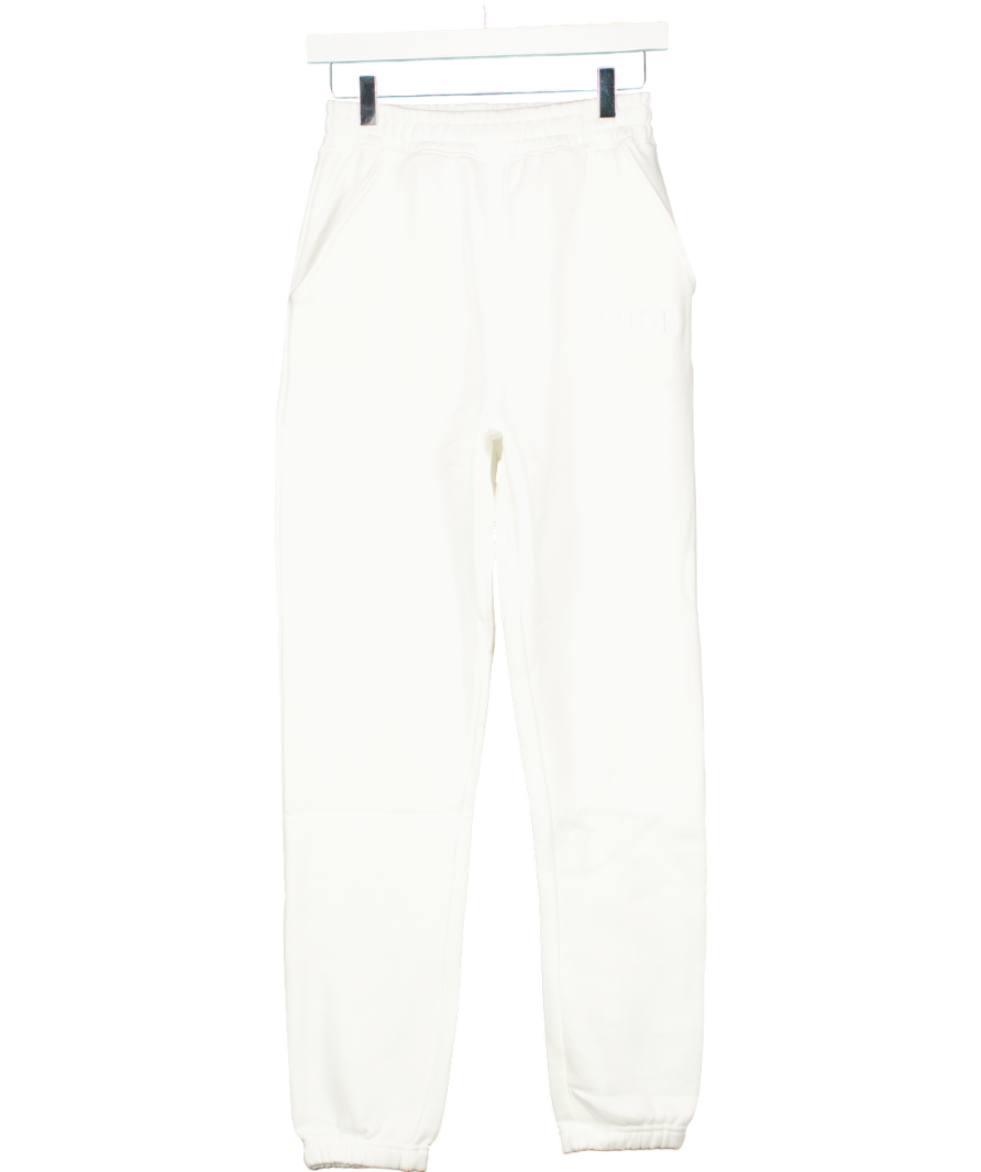 Six Stories White Bride Statement Sweatpants UK XS