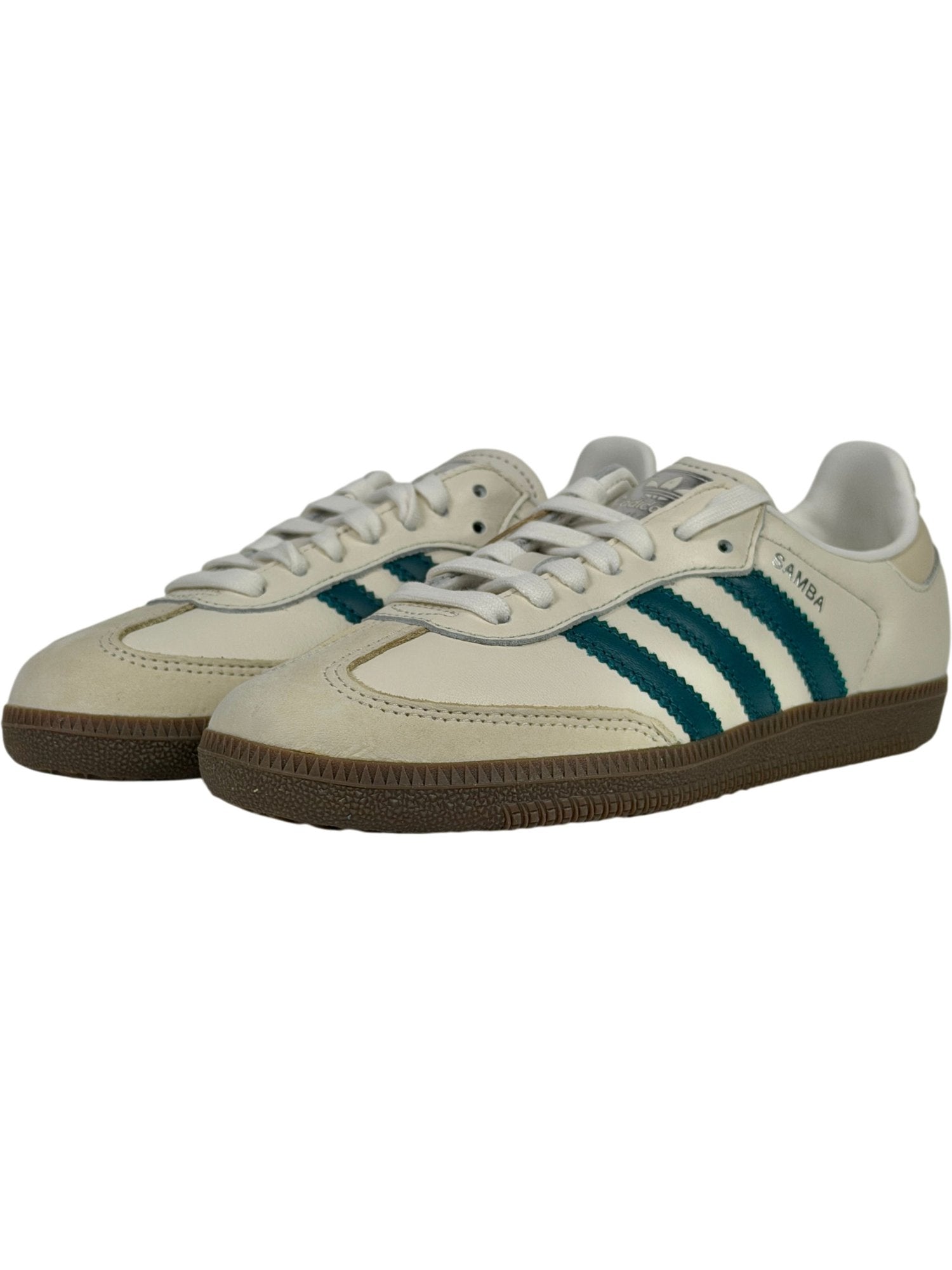 ADIDAS White/brown Samba OG Retro Trainers UK 3