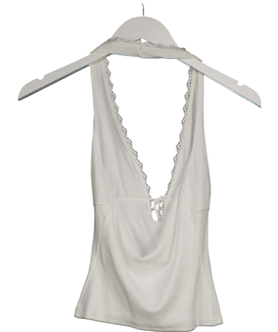 White Fox Believing The Lies Halter Top White UK M
