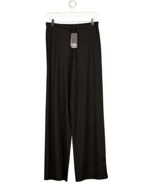ORGANIC BASICS Black Cotton / Tencel Everyday Straight Leg Pants UK M