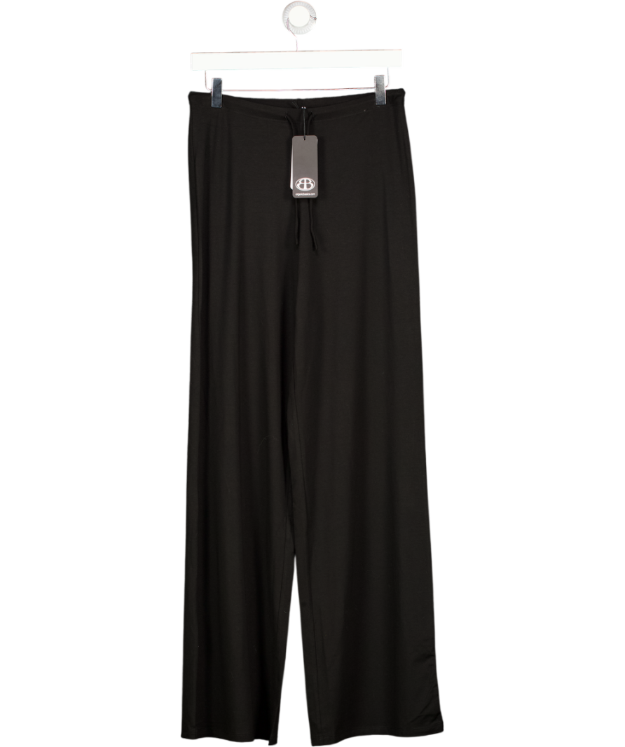 ORGANIC BASICS Black Cotton / Tencel Everyday Straight Leg Pants UK M