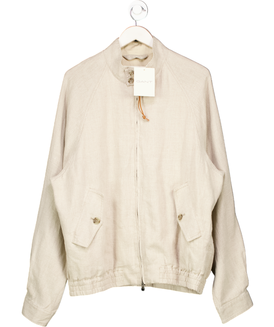 GANT Cream Linen Harrington Jacket UK L