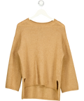 MASSIMO DUTTI Camel Beige Alpaca Blend Crew Neck Jumper UK S