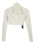 HALARA White Plush Long Sleeve Thumb Hole UK XS