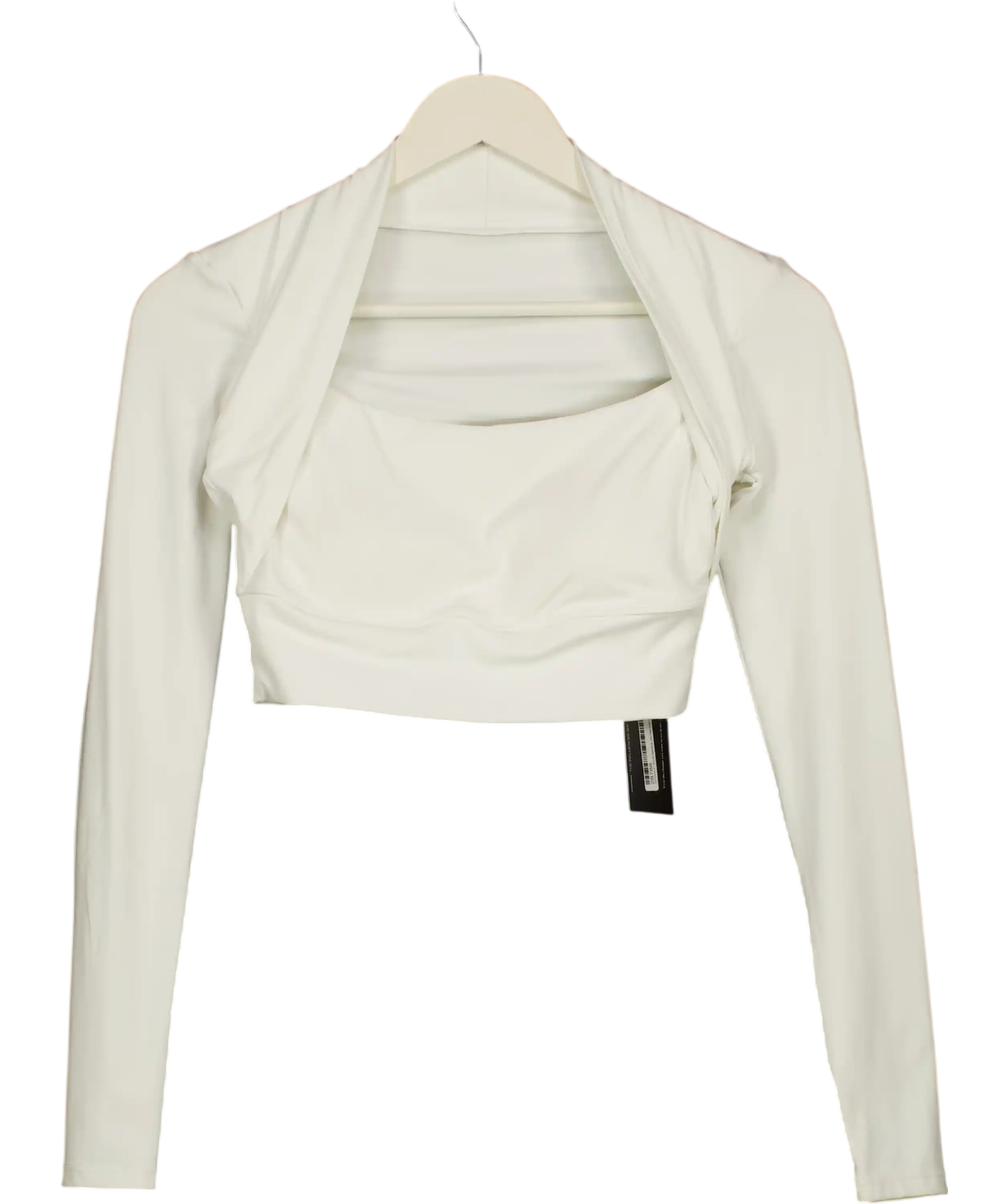 HALARA White Plush Long Sleeve Thumb Hole UK XS