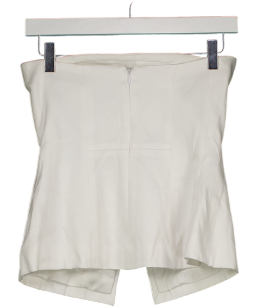 All Saints White Bonnie Tailored Linen Blend Bodice UK 6