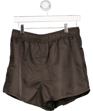 essentials Grey Nylon Swim Shorts UK M