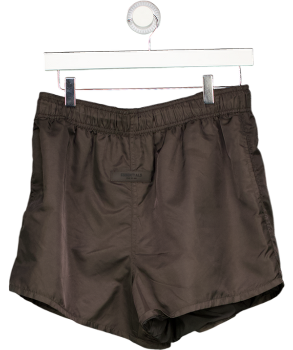 essentials Grey Nylon Swim Shorts UK M