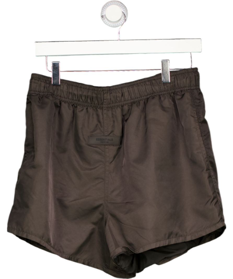 essentials Grey Nylon Swim Shorts UK M