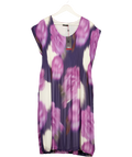 KLASS Purple Print Plisse Midi Dress UK XXL