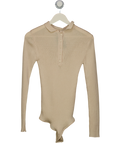 ASOS Cream Ribbed Long Bodysuit UK S