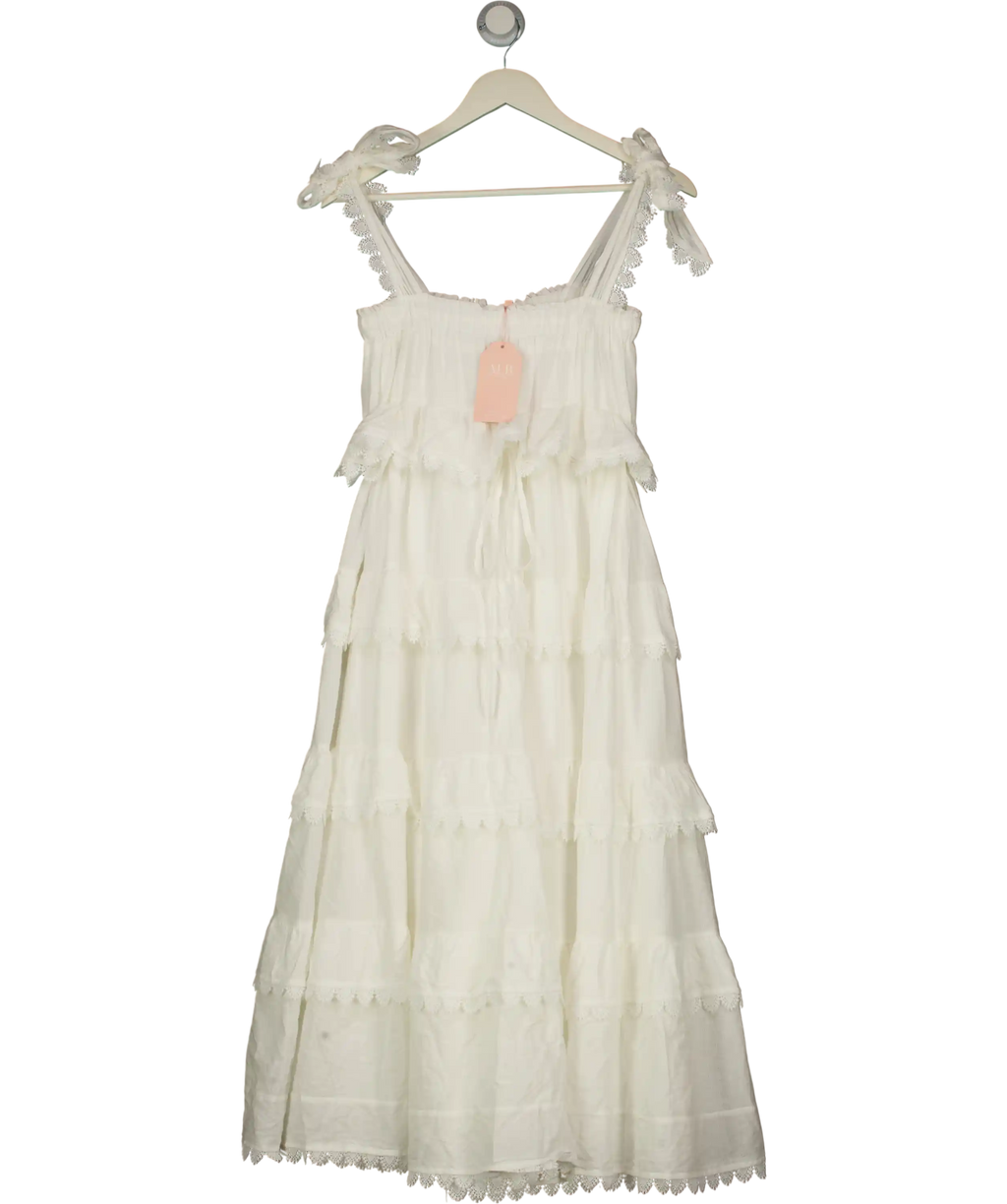 ALB ANNE LOUISE BOUTIQUE White Phi Phi Heart Smock Dress One Size