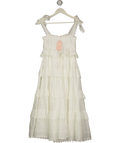ALB ANNE LOUISE BOUTIQUE White Phi Phi Heart Smock Dress One Size