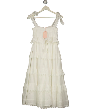 ALB ANNE LOUISE BOUTIQUE White Phi Phi Heart Smock Dress One Size