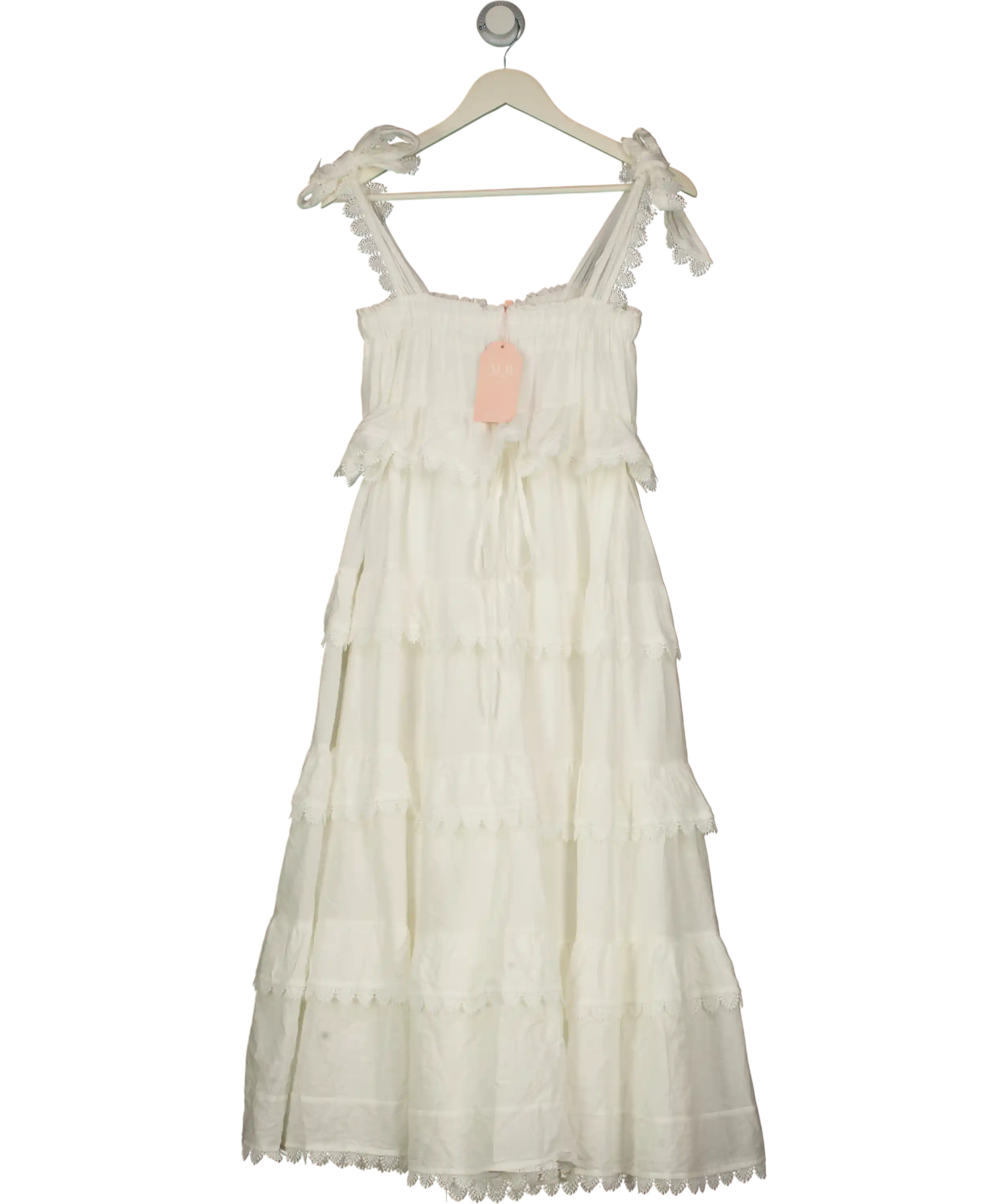 ALB ANNE LOUISE BOUTIQUE White Phi Phi Heart Smock Dress One Size