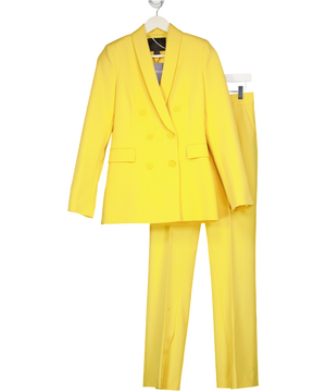 ZARA 2-piece Yellow Double Breasted Blazer And Straight Leg Trouser Suit UK XS