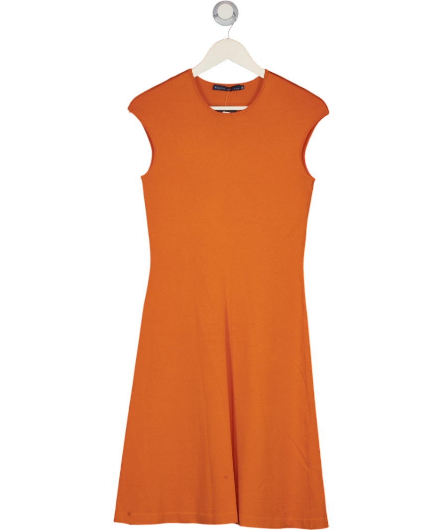 RALPH LAUREN Orange Sleeveless Knit Fit & Flare Skater Dress UK S