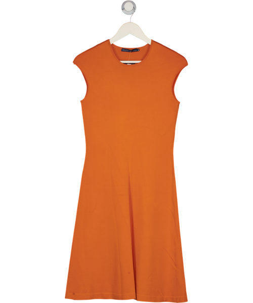 RALPH LAUREN Orange Sleeveless Knit Fit & Flare Skater Dress UK S