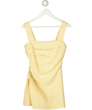 REFORMATION Butter Yellow Linen Mni Dress Us2 UK 6