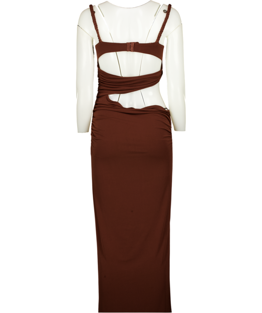 MARS THE LABEL Brown Cut Out Maxi Dress UK 8