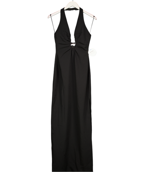 Misha The 'alusia' Sculptural Neckline Maxi Dress In Black UK S