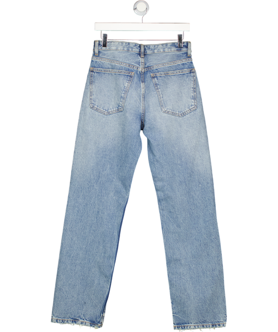 ZARA Light Blue High Waisted Straight Leg Jeans UK 8