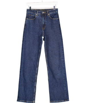 ASOS Dark Blue High Waist Straight Leg Jeans W26