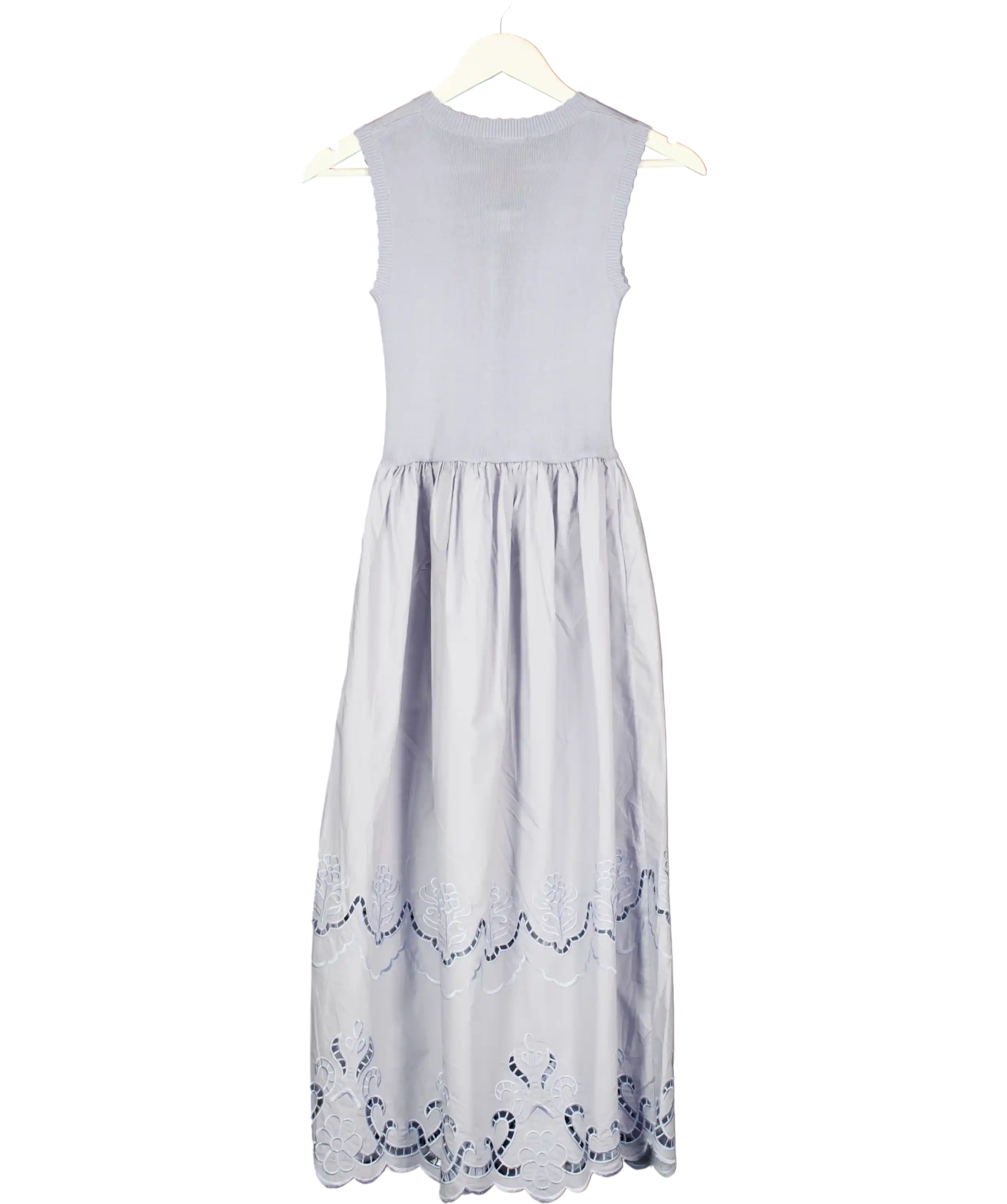 FABRIQUE X Kentaro Tamai  Dusty Blue Sleeveless Pleated Dress UK XS