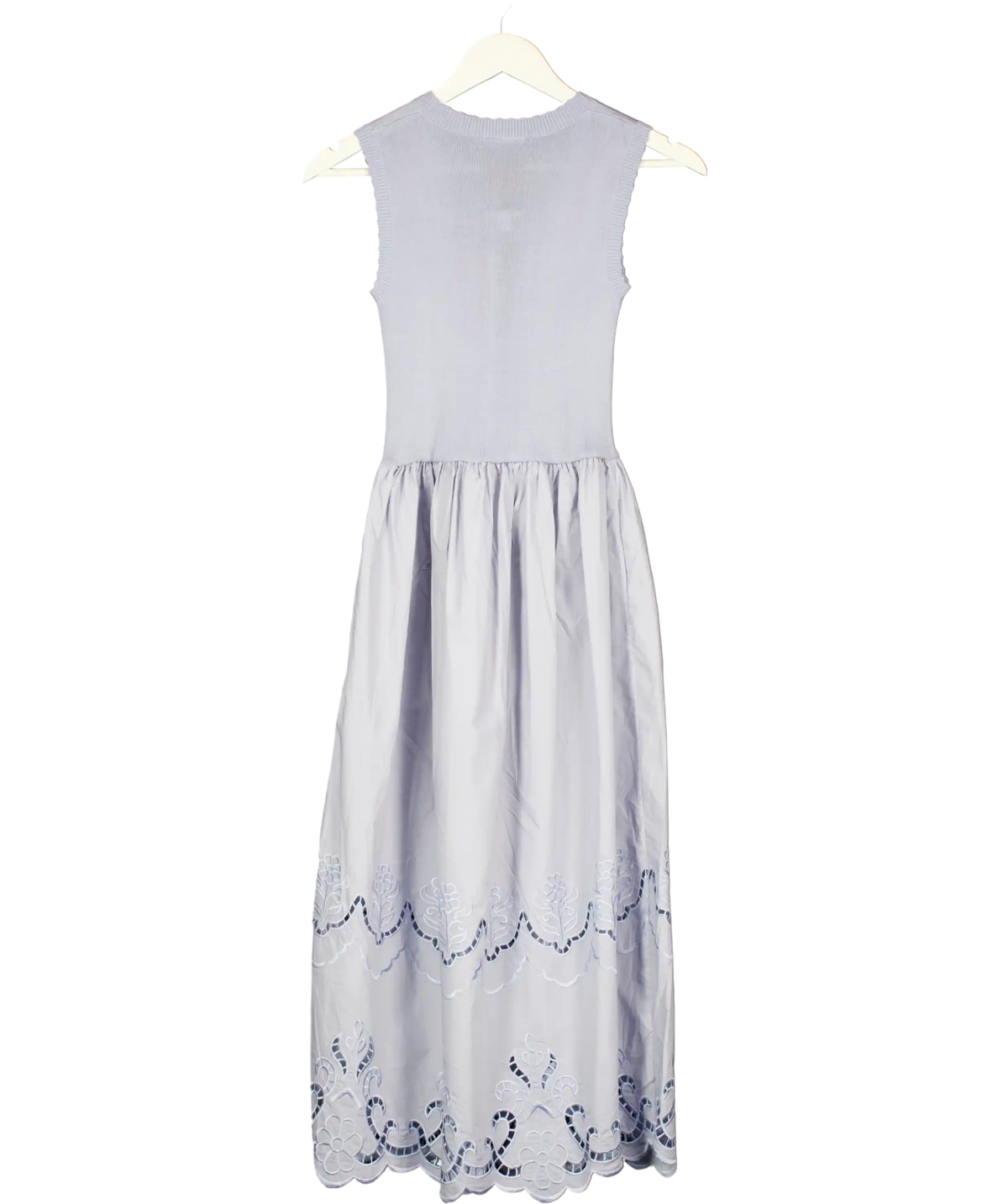 FABRIQUE X Kentaro Tamai  Dusty Blue Sleeveless Pleated Dress UK XS