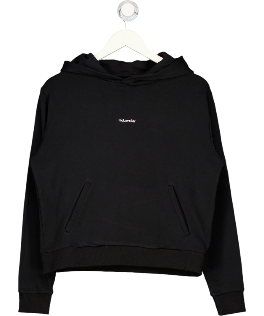 HOLZWEILER Black Logo Hoodie UK M