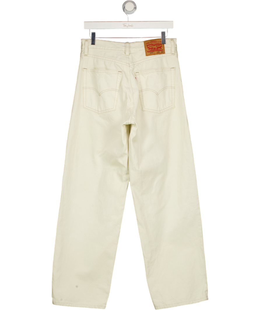 LEVI'S Ecru White Baggy Mid Rise 578 Jeans L32 W30