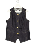 M&S Blue Button Through Waistcoat UK 16