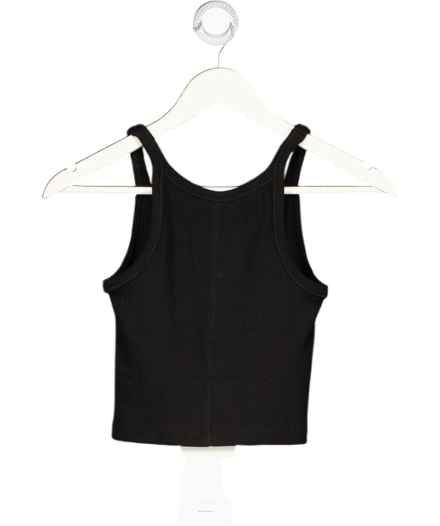 WARDROBE NYC Black Cropped Ribbed Tank Top UK S