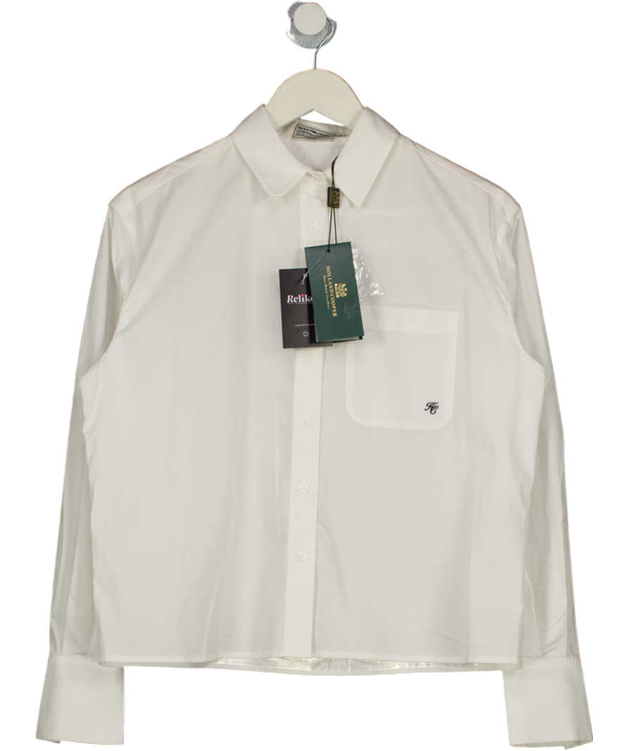 HOLLAND COOPER Classic White Monogram Eleanor Shirt UK 6