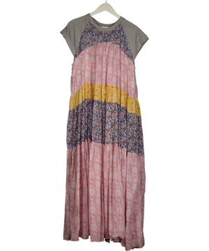 Free People Multicoloured Multicolour Tiered Printed Maxi Dress UK XS