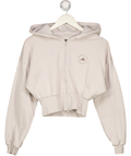 Adidas by Stella Mccartney Beige Sportswear Cropped Hoodie UK S