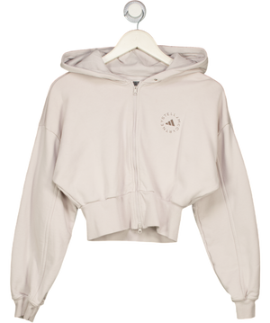 Adidas by Stella Mccartney Beige Sportswear Cropped Hoodie UK S