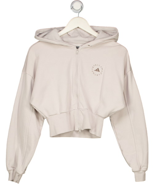 Adidas by Stella Mccartney Beige Sportswear Cropped Hoodie UK S