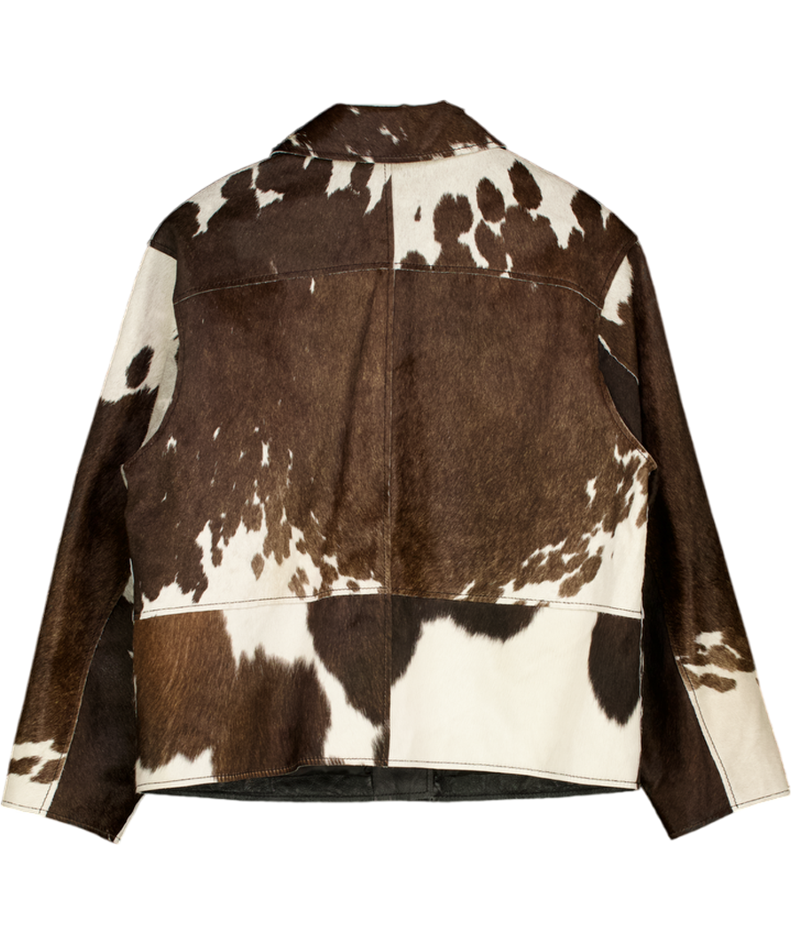 RAILS Brown 100% Cowhide Leather Haisley Jacket Cowgirl UK S