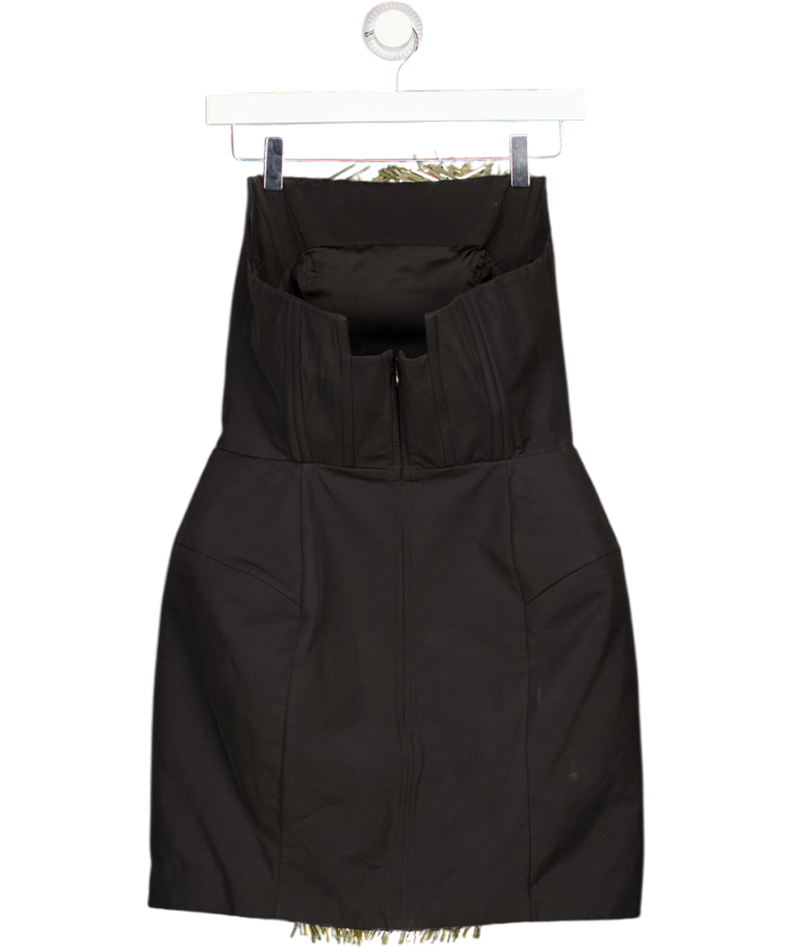 H&M Black Spangled Hourglass Bandeau Dress UK S