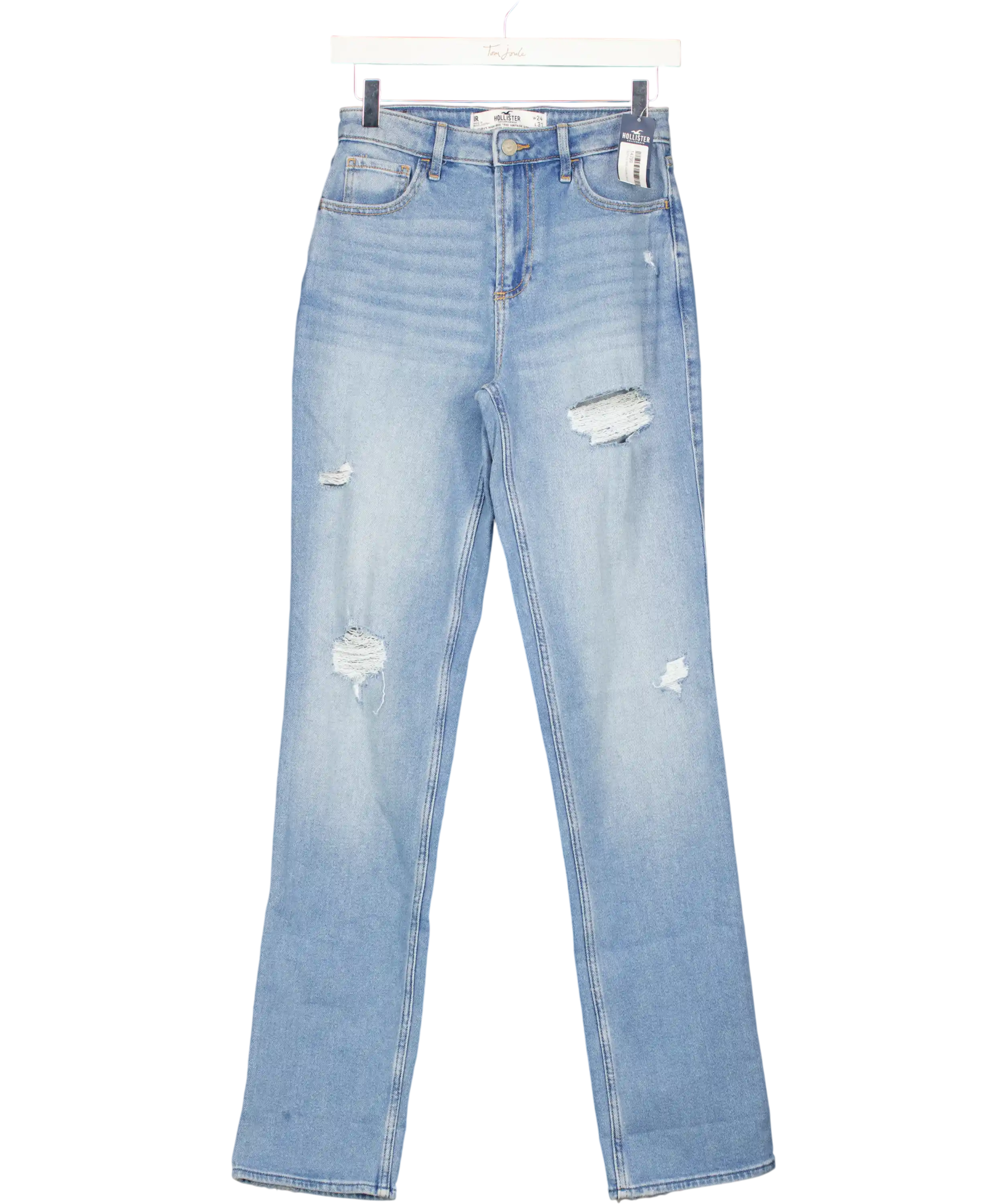 Hollister Blue Curvy High Rise 90s Vintage Straight Jeans L31 W24