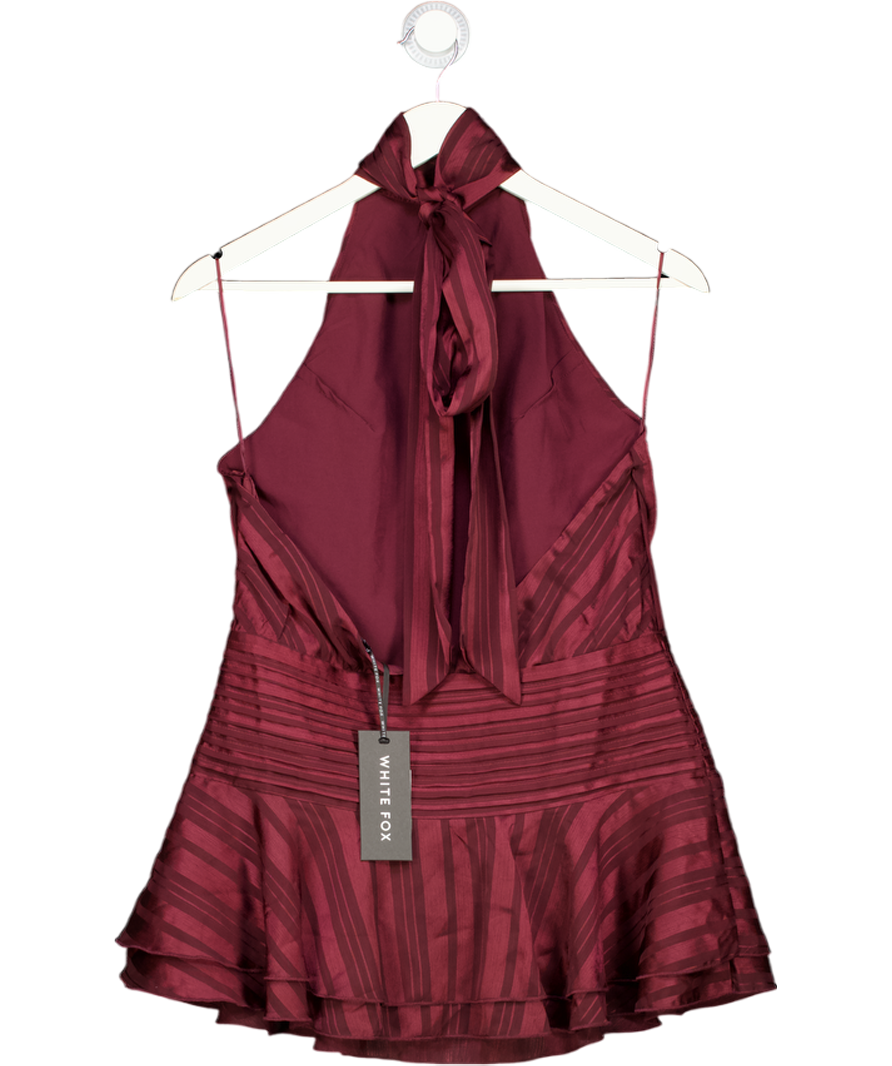 White Fox Red Captivate My Focus Mini Dress Wine UK S