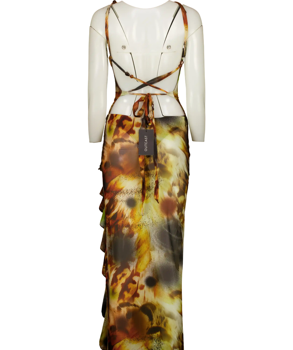 Outcast Yellow Pertunia Maxi Dress Olympia UK XS