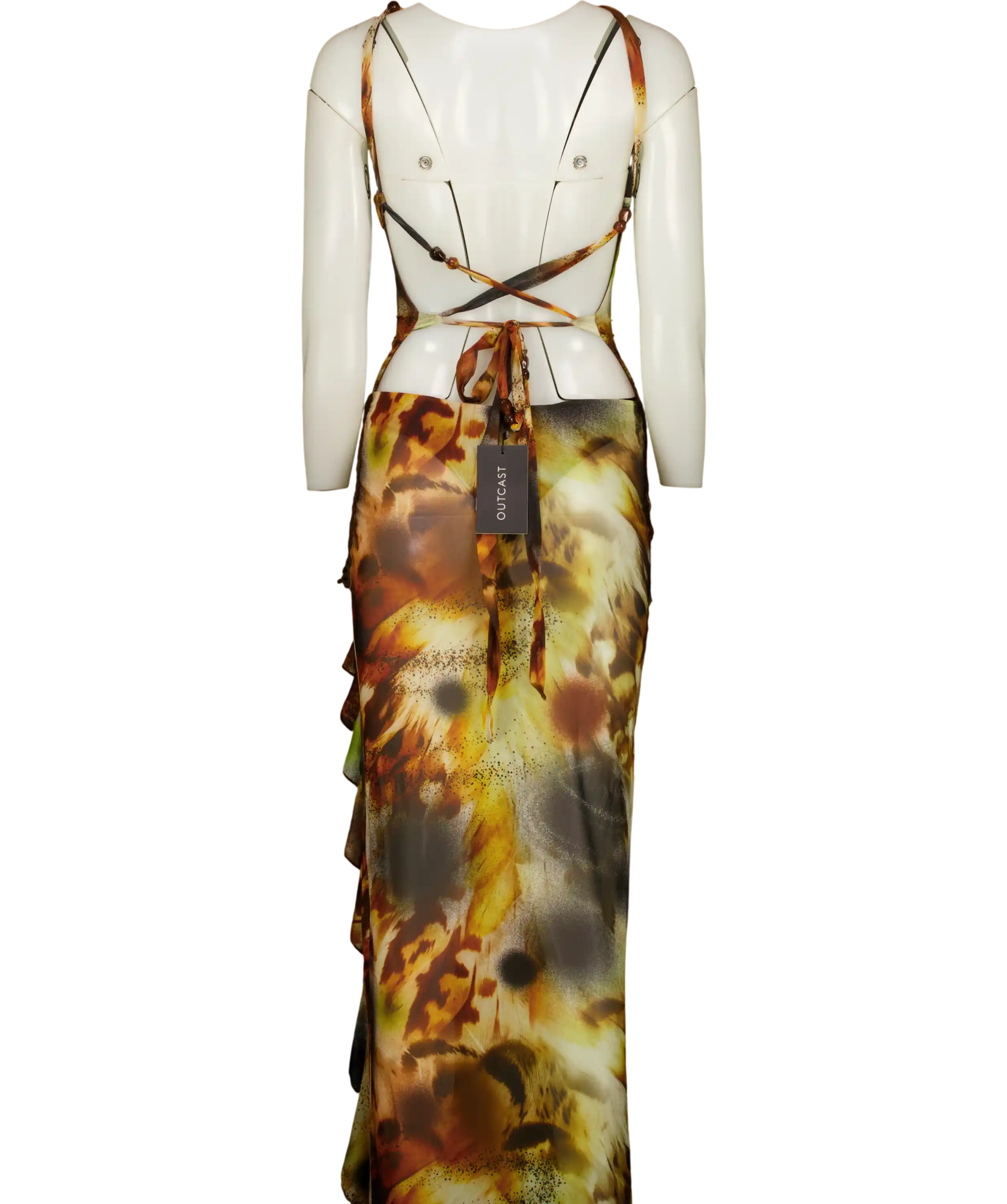 Outcast Yellow Pertunia Maxi Dress Olympia UK XS