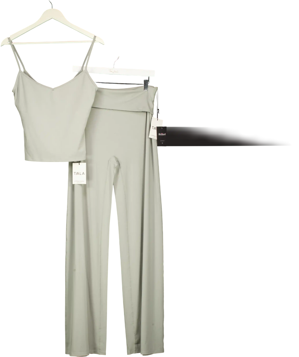 TALA Grey Softset Strappy Tank With Leggings UK XL