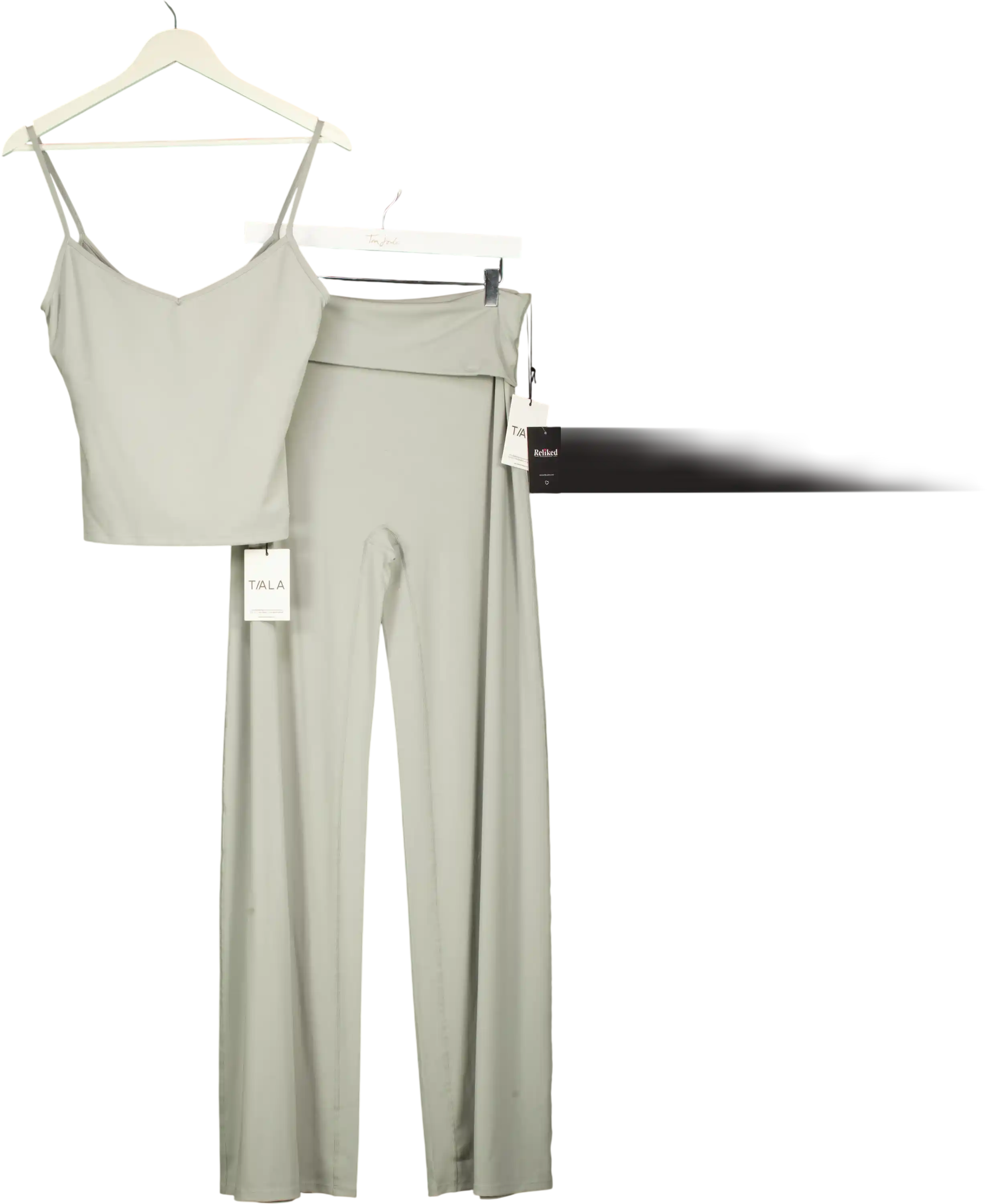 TALA Grey Softset Strappy Tank With Leggings UK XL