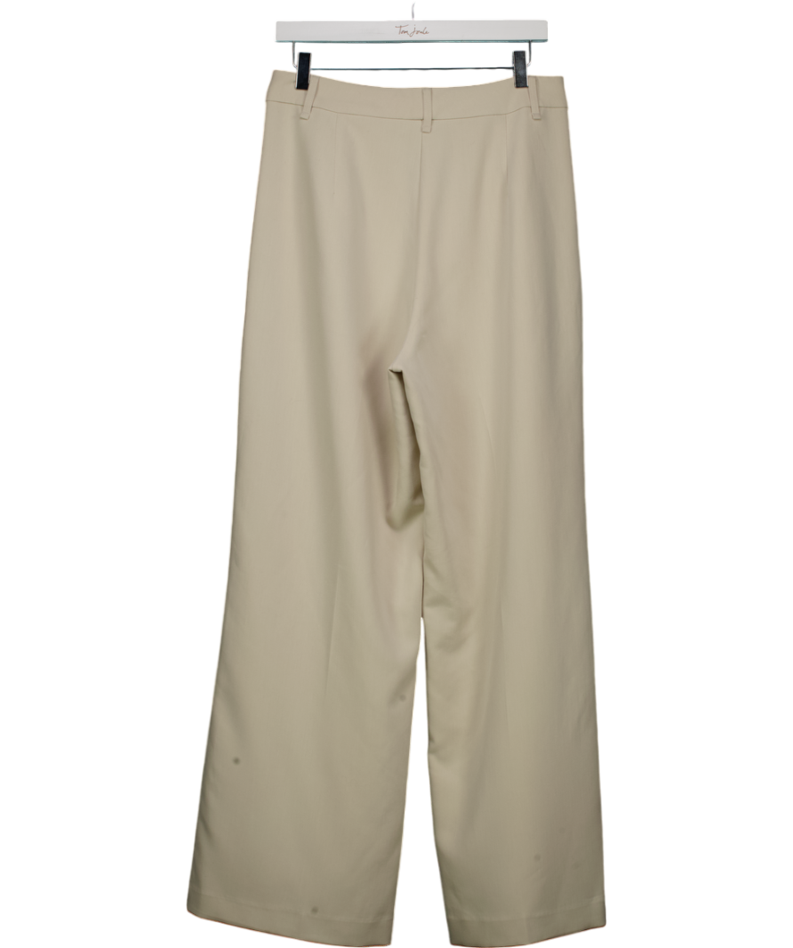 Mint Velvet Beige Tailored Pleated Trousers UK M