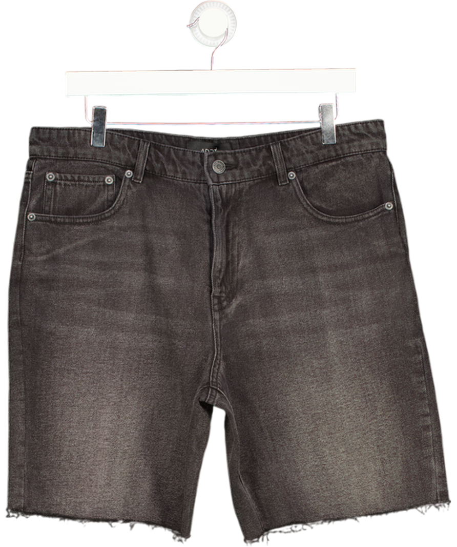 ADPT Black Loose Fit Denim Shorts UK M