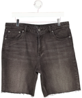 ADPT Black Loose Fit Denim Shorts UK M