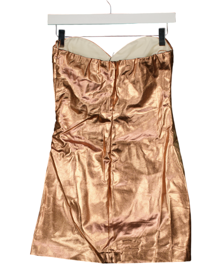 slim fit dress slacks ZARA Metallic Rose Gold Mini Dress With Built In Shorts UK S – Reliked